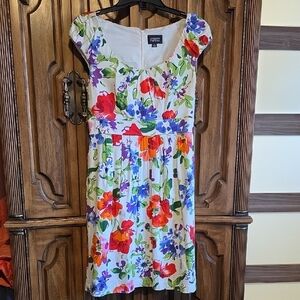Adrianna Papell Vibrant Floral Midi Dress